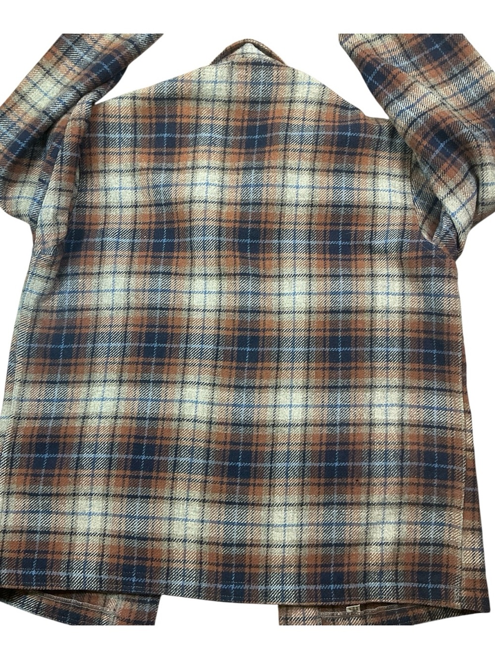 Vintage Pendleton 70s 100% wool plaid button front jacket USA made size medium - Picture 3 of 6